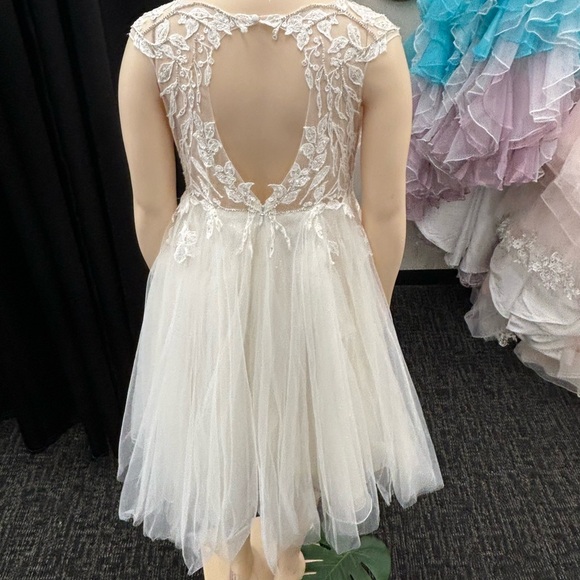 David’s  Bridal Size 20 W.  Beautiful tea-length gown - Picture 12 of 15